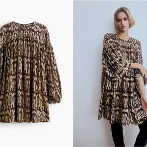 H&M Oversized Jacquard-wave Dress Size S